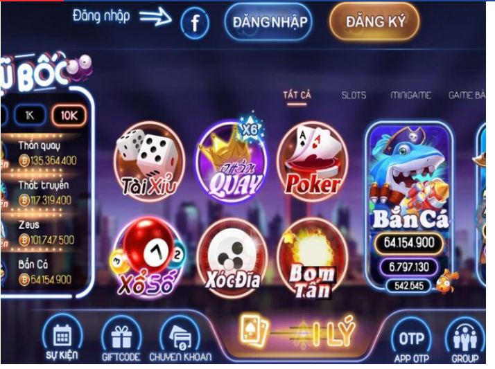game bài bốc club đa dạng trò chơi